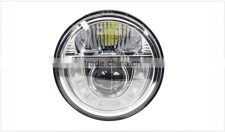 7" Round LED High/Low Beam Headlight 12V with Adjustable Mount