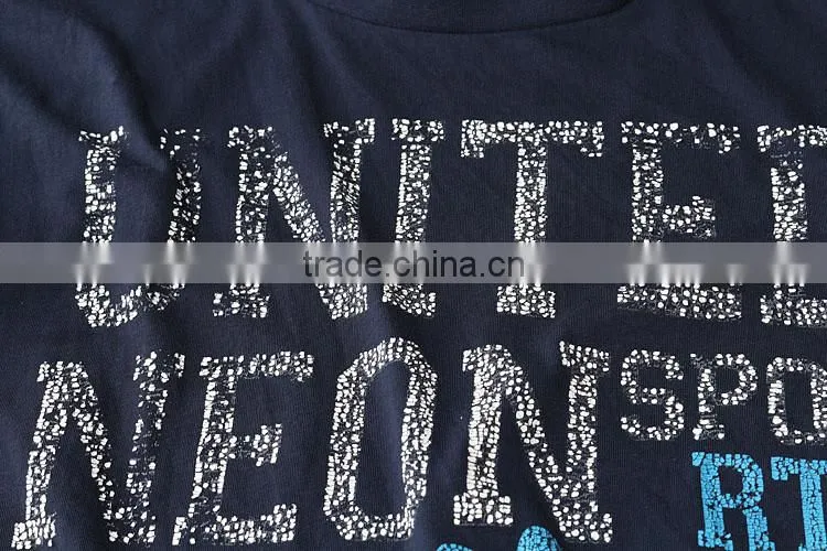 100% cotton crack printing men t-shirt