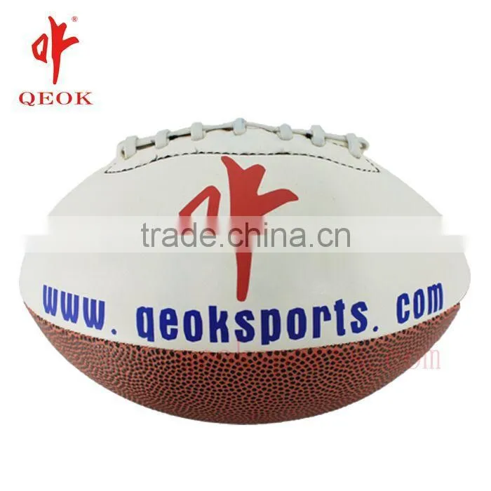 Wholesale promotional best quality inflatable customized pvc leather rugby ball small MOQ