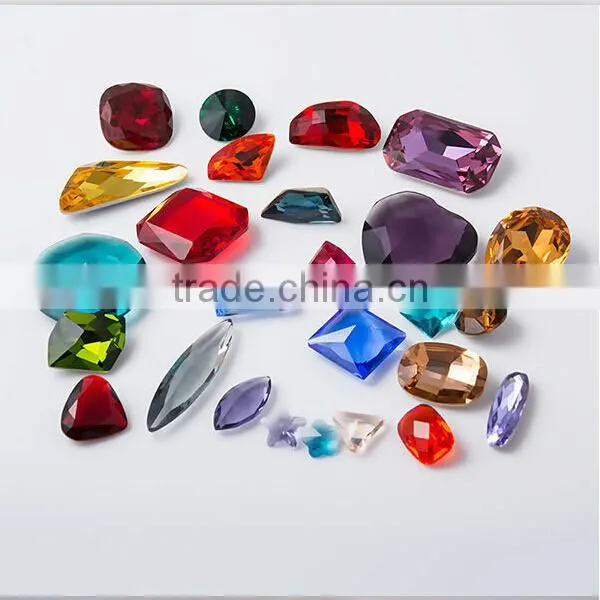 Point back crystal fancy stones for wedding dresses