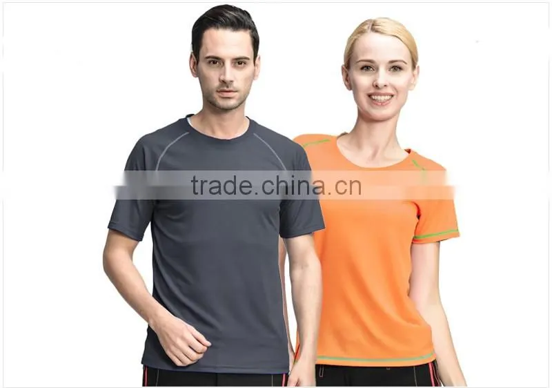 2016 Running wear dry fit Tshirt 100% polyester honeycomb mesh women and men shirt