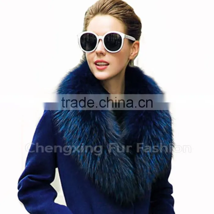 COLLAR-R1A Super Quality Elegant Lady Real Raccoon Fur Fashion Collar
