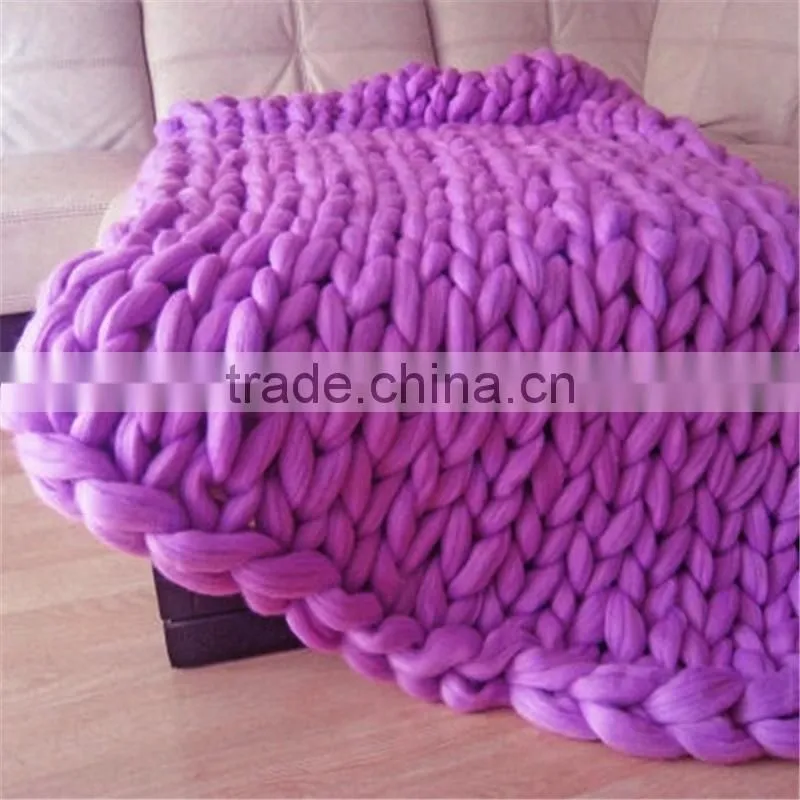 Fashion simplicity style Woolen blanket Super soft coarse wool air-conditioning blanket for Sofa nap blanket