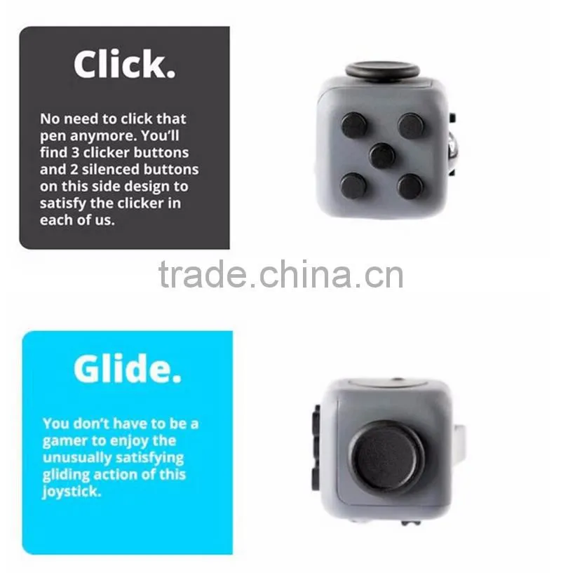 Fidget at work or in class desk toy high quality plastic fidget cube