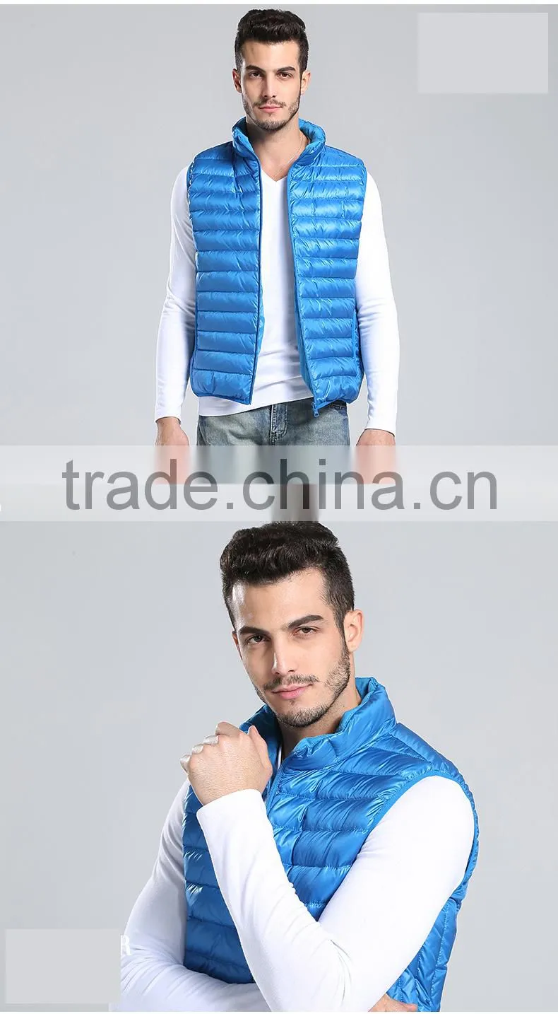 2015 New Design Portable Spring Gilet Men With Stand Up Collar