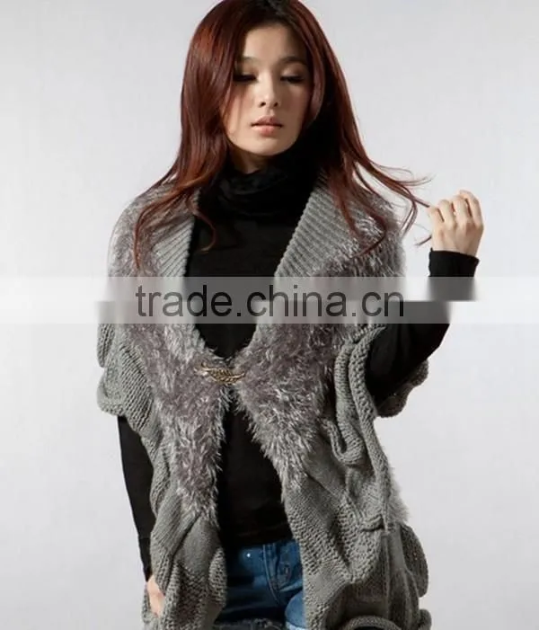 2016 latest design spring smiles batwing sleeve free size Korean style half sleeve loose knit cardigan latest