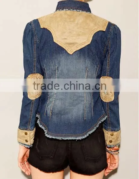 Embroidery flower burrs restore ancient cowboy jacket