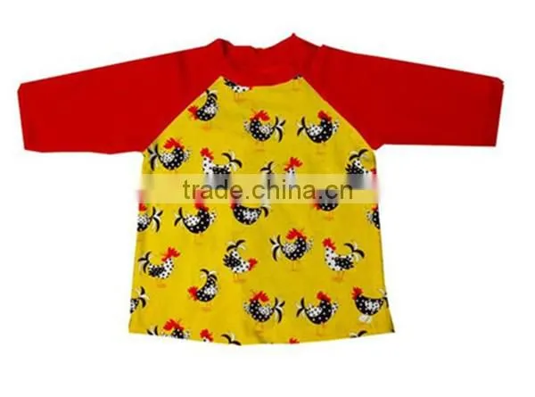 So cute!Relaxed and comfortable spring Cartoon party shirt kids shirt unique kids frock designs pictures