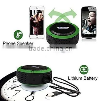 Waterproof and Shockproof Bluetooth Wireless FM Stereo Speaker For iPhone SmartPhone Tablet PC