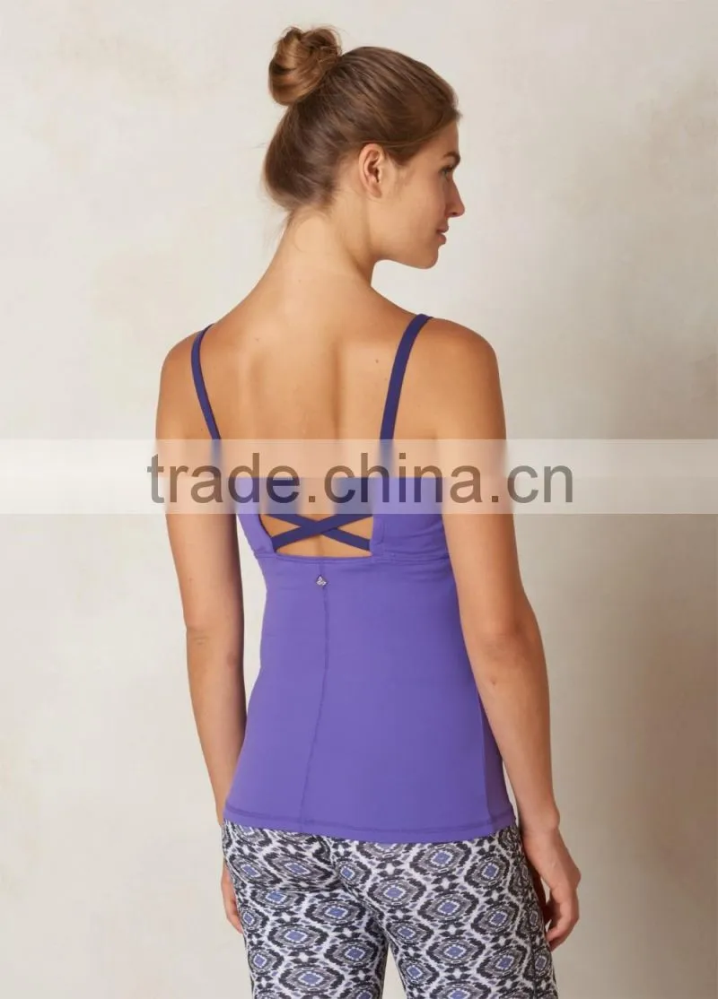95 cotton 5 spandex custom workout clothing purple sports vest tank tops