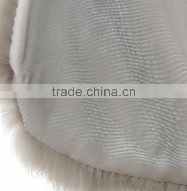 YR267 Ladies Rabbit and White Raccoon Belly Fur Vest