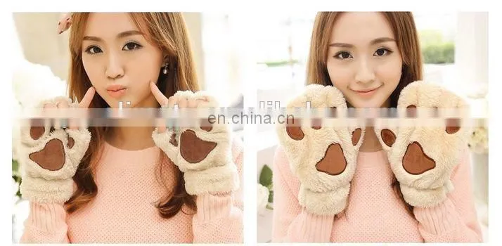 Fashion new design pretty super soft useful animal gloves