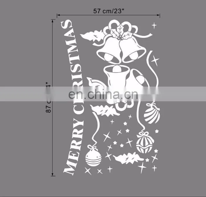 Merry Christmas Double Bell Window/Wall Sticker Christmas Decoration