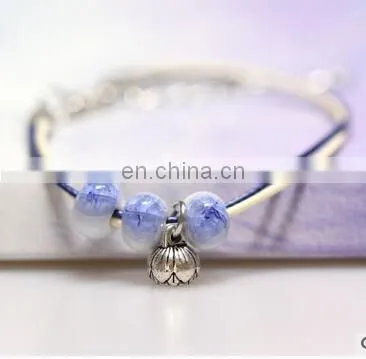 Chinese handicrafts fine jewelry ceramic beads bracelet lotus seed accessories honey lovers