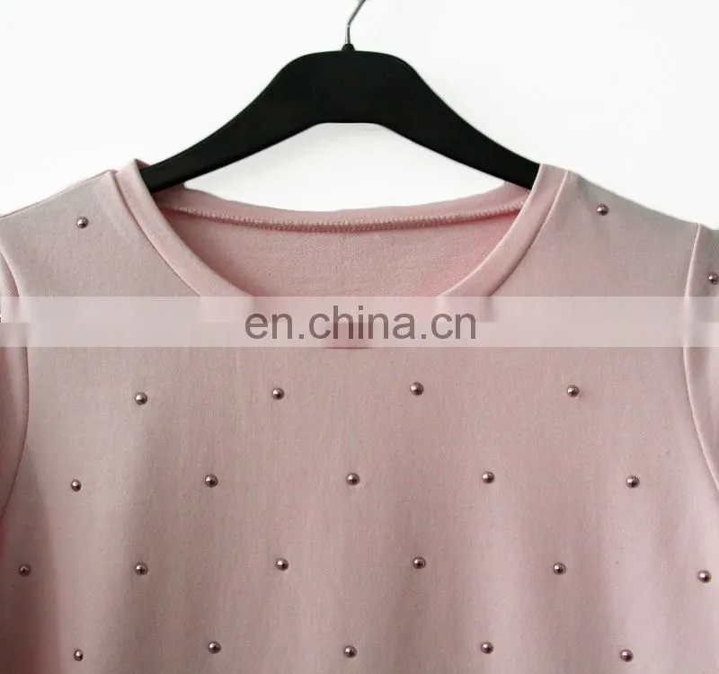 2016 women's top with long sleeve round Collar pullover