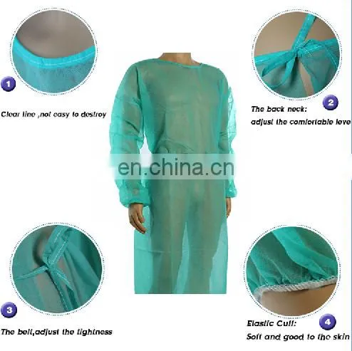Nonwoven Waterproof OEM Custom Protective Isolation Gown