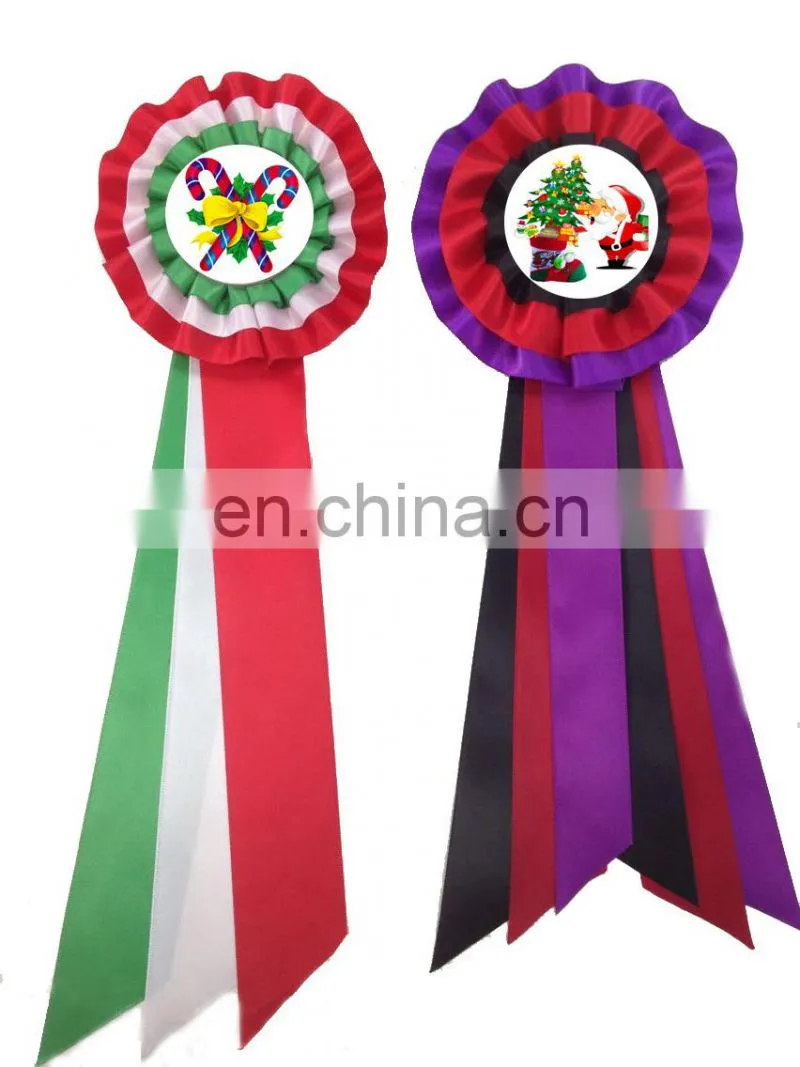 2017 New Product- Santa Claus Christmas Ribbon Flower