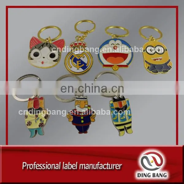 Wholesale Fast Delivery And Door To Door Service Custom Design Accepted Promotion Cheap Fashional 2D Metal Cartoon Keychain