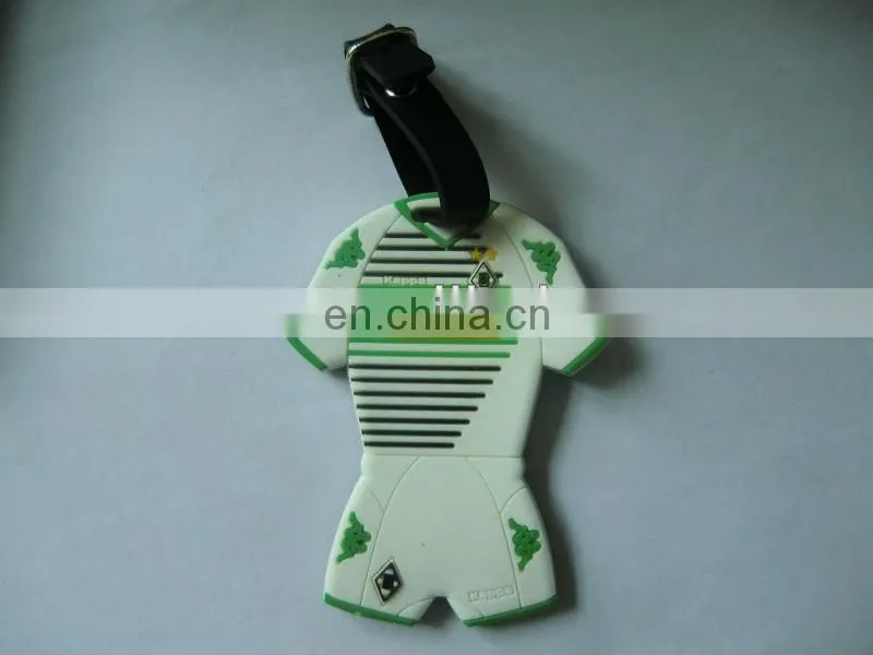 newest polo shirt shape silicone luggage tag