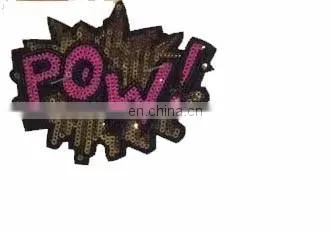 Eco-Friendly Feature and Embroidered Sequin Letter Word Applique