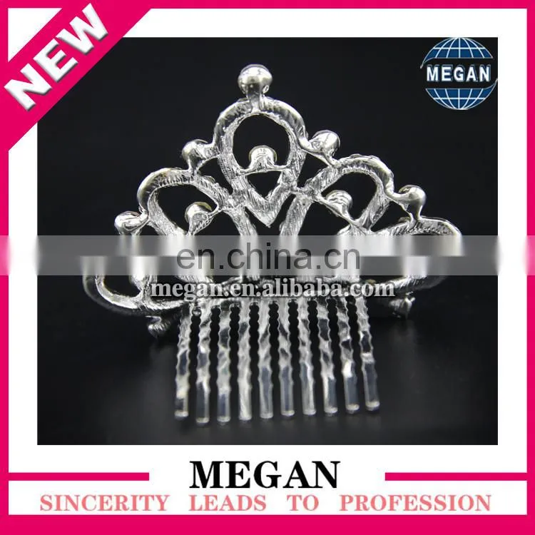 Top quality wedding hair comb with crown rhinestone bridal hair comb