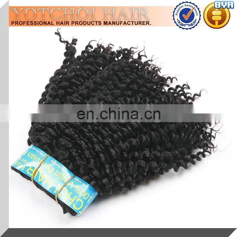 AAAAA Tangle Free Short Curly Brazilian Hair Extensions