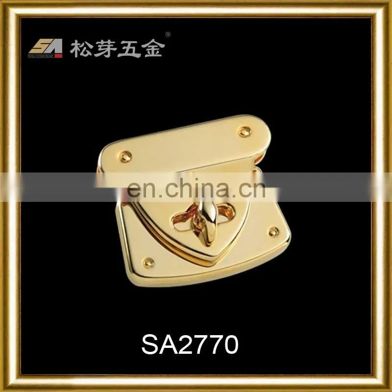 2016 Fashion Classic Metal Turn Lock For Bag Accessories, Custom Twist Clip Lock