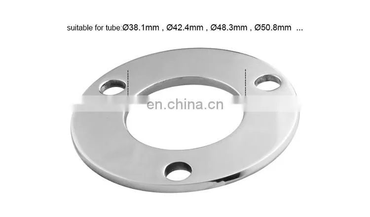Stocked Stainless Steel 304 pipe and flanges for Balustrade Stair Railing Fittings match with alloy tubes