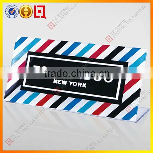 Acrylic plate with colorful printin and 3D logo