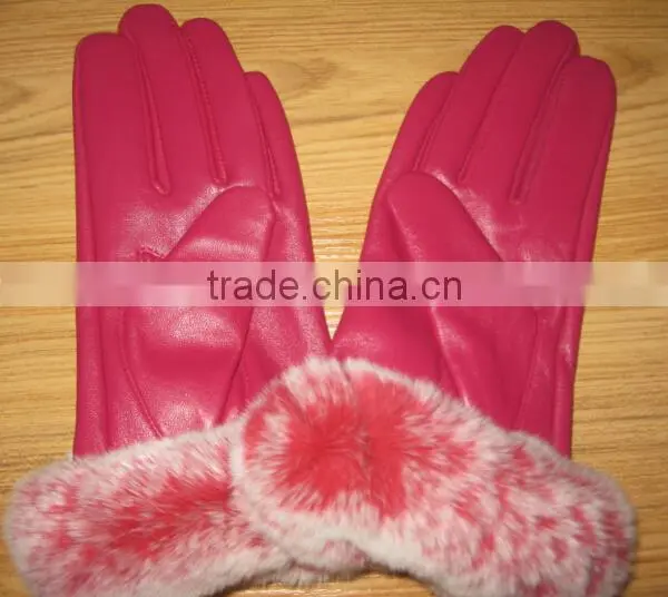 unisex high quality wholesale fashion natural lambskin leather gloves