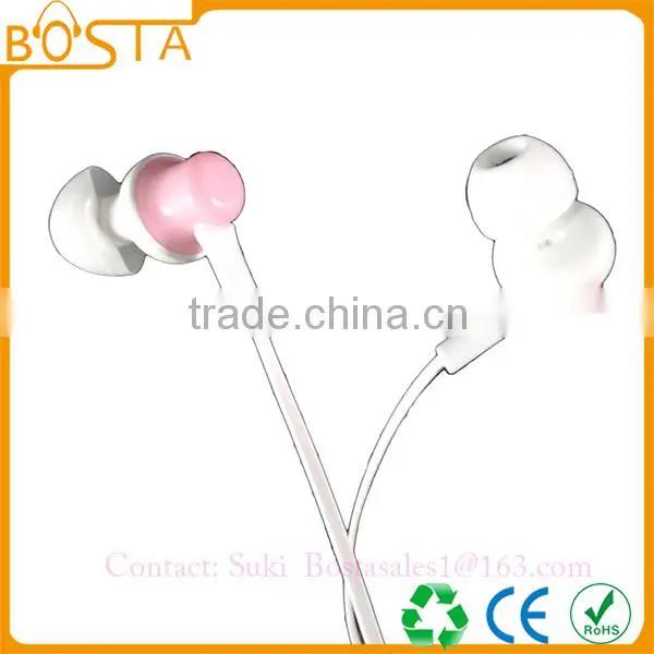 High quality popular falt cable sports stereo deep bass earphone for phone