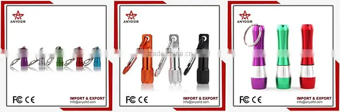 New arrival high quality promotional aluminium alloy 9 led keychain flashlight