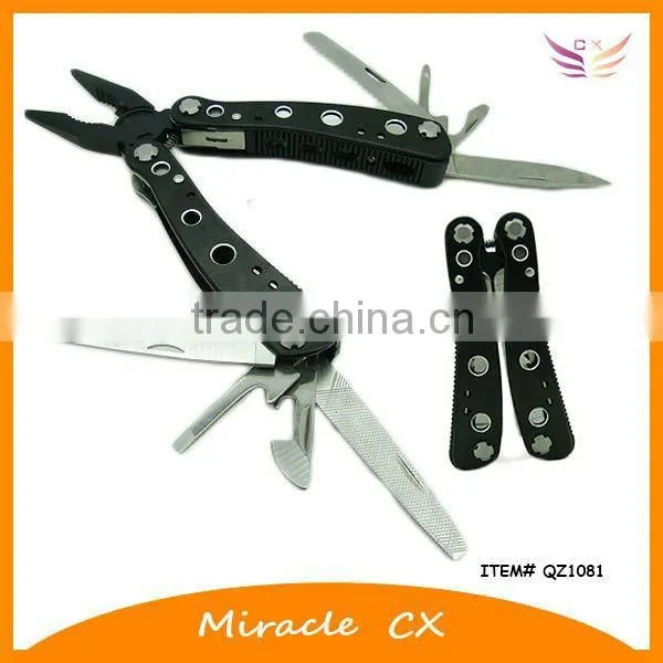 Black handle multi tool multipurpose pliers