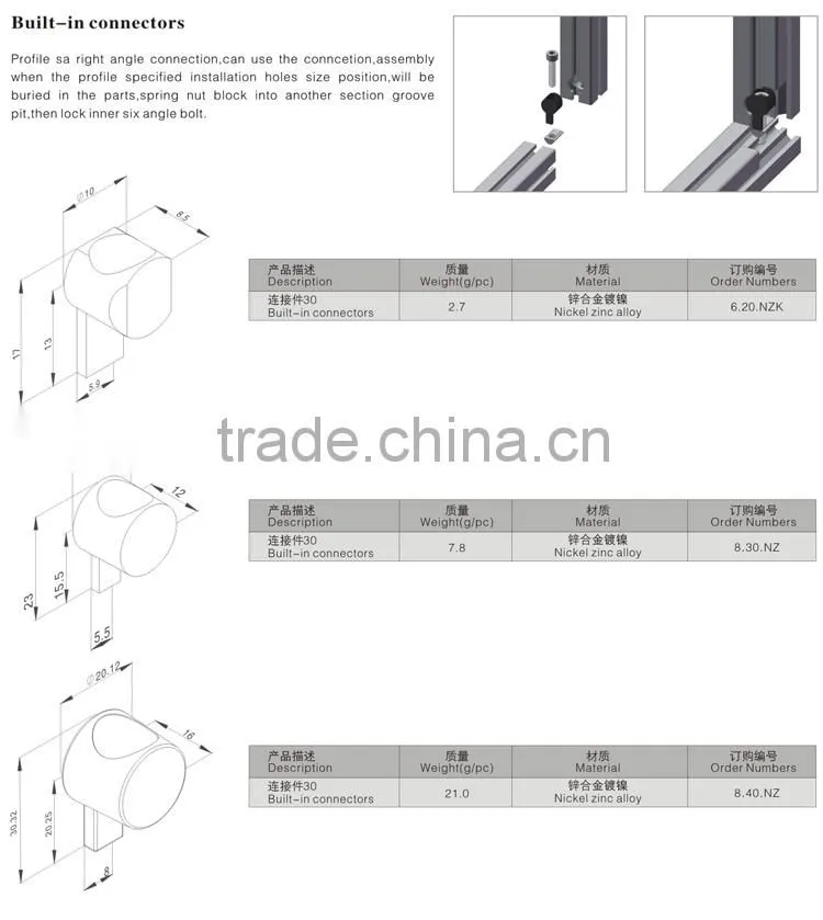 Factory Price Built In Connectors 30