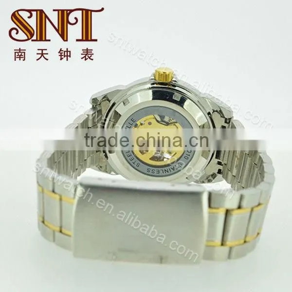 SNT-ME028 fashion & luxury stainless steel mechanical watch all stainless steel metal watch