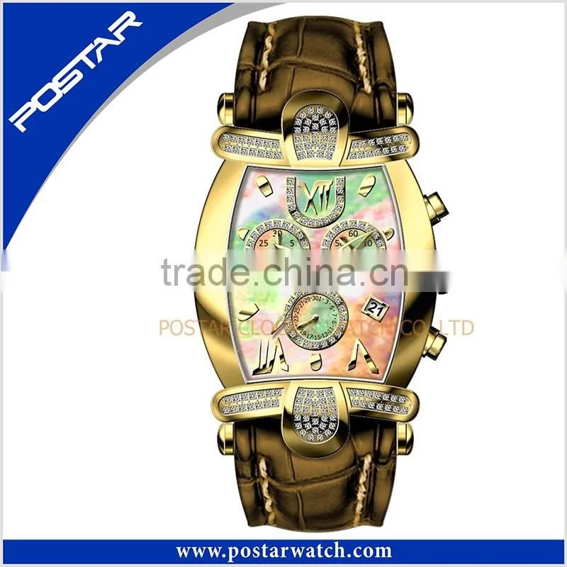 New product Military Leather Watch With Calendar Watch