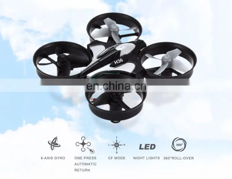 Hot Sales Mini Drone JJRC H36 RC Quadcopter 2.4GHz 4CH 6 Axis Gyro Pocket Quadcopter Drone Headless Mode One Key Return Function