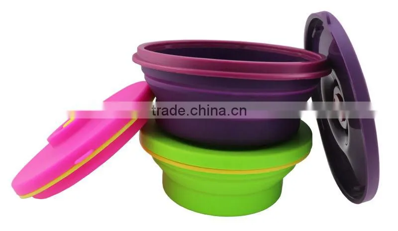 New Arrival Clear Silicone Collapsible Food Containers