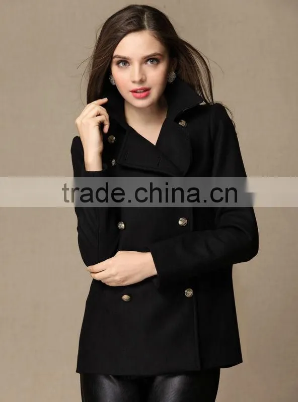2013 winter new fashion lady double-breasted coat