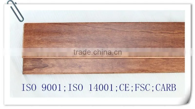 Handscraped Surface Poplar Multilayer Engineered Wood Flooring