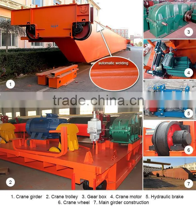 Best Promotion double girder 10ton suspending overhead bridge crane 55 ton