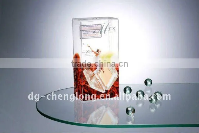 transparent PVC, PET cosmetic packing box plastic box