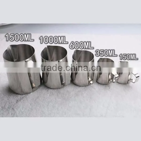 Good quality Stainless Steel Milk Cup Milk Frothing Pitcher 12 /20 /32 OZ milk frothing pitcher