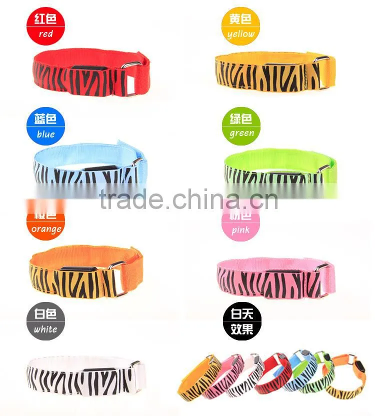 Cycling & Mountain Climbing Zebra Print Glowing Led Armbands