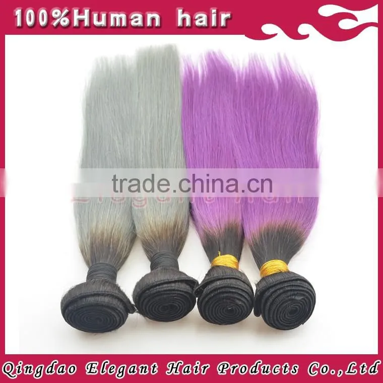 Alibaba China factory price indian virgin human ombre hair with top quality
