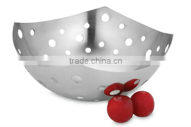 STAINLESS STEEL FRUIT BOWL FOUR CUT