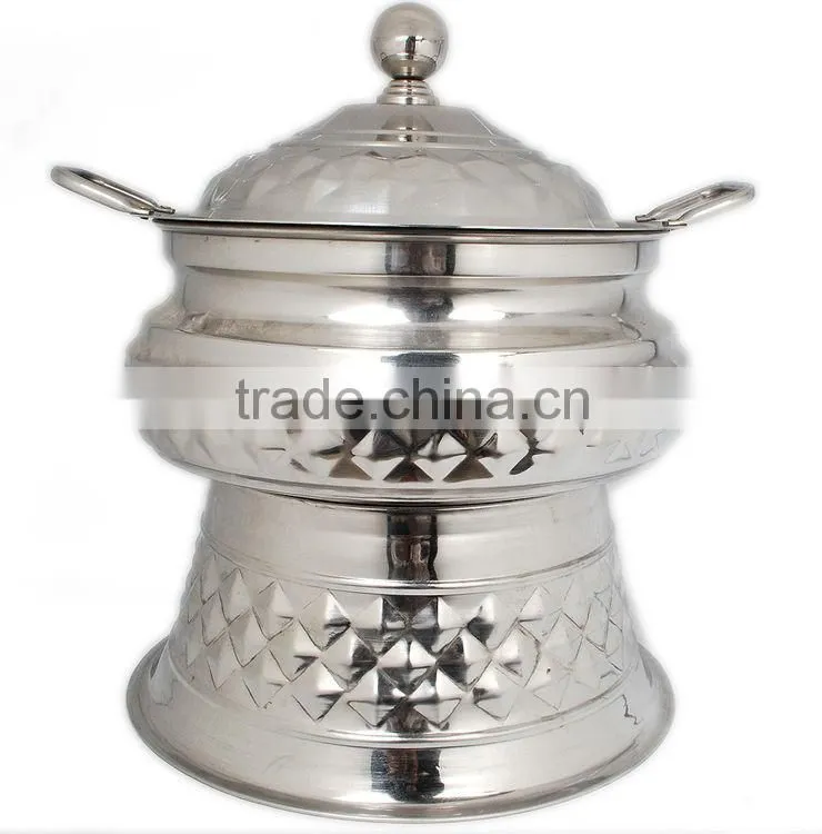 Steel Cheffing Dish, Wedding & Party utensils, food serving dish, hot keeping dish, Catering item, Hotel & Restaurant utensils