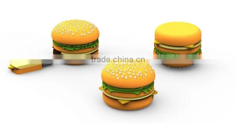 Cheap usb flash drives hamburger shape pvc usb flash drive 8GB