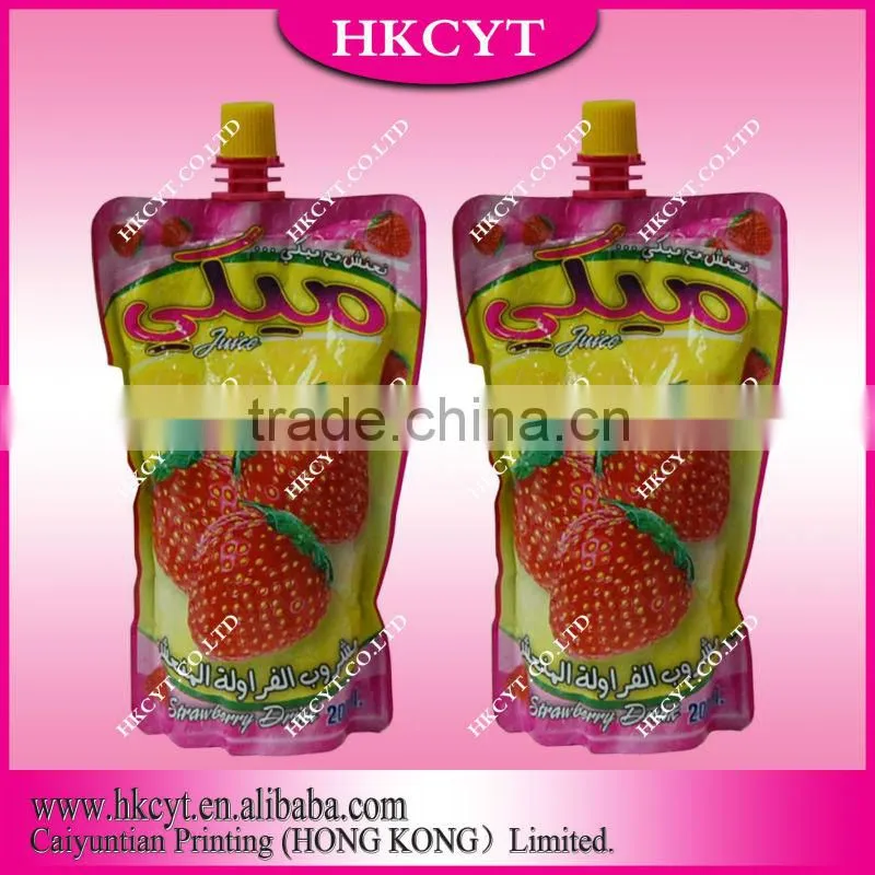 Liquid spout bags/ stand up pouch for juice/ baby food pouch