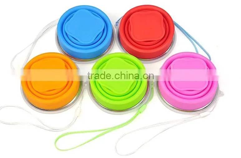 2015 silicone collapsible water bottle, water sport cup